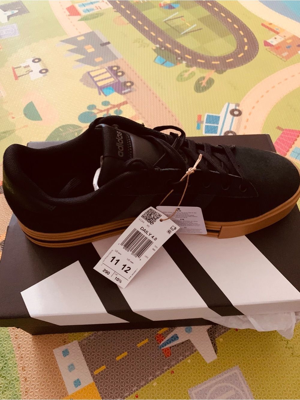 adidas Black Sneakers with Gum-Color Outsole